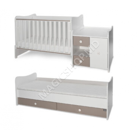 Кроватка детская Lorelli MINI MAX NEW 190x72 cm, White